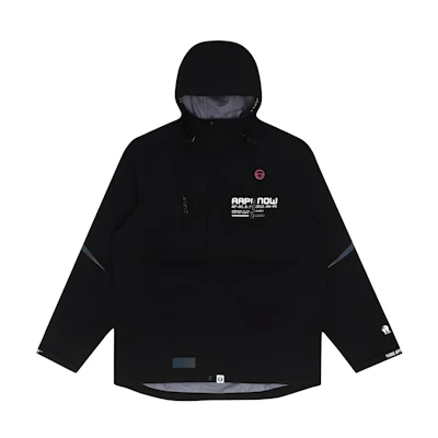 AAPE Colorblock Ape Face Logo Print Hoodie Jacket for Men AAPLJM7384XXF