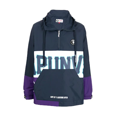 AAPE Colorblock Letter Print Hooded Jacket 17316401