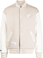 AAPE Colorblock Patch Button-Up Bomber Jacket Neutral Colors ASWA315XXL AAPE Colorblock Patch Button-Up Bomber Jacket Neutral Colors ASWA315XXL