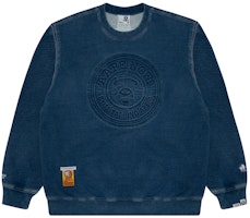 Aape Crewneck Pullover Loose Fit Sweatshirt Blue Casual Wear. AAPSWMA357XXL Aape Crewneck Pullover Loose Fit Sweatshirt Blue Casual Wear. AAPSWMA357XXL