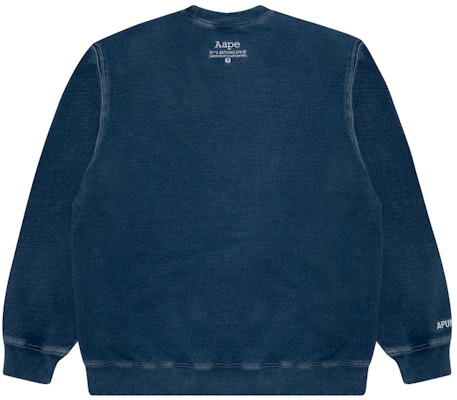 아페 크루넥 루즈핏 블루 스웨트셔츠 캐주얼웨어. AAPSWMA357XXL Lookbook 아페 크루넥 루즈핏 블루 스웨트셔츠 캐주얼웨어. AAPSWMA357XXL