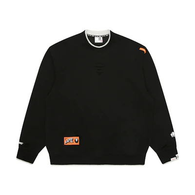 AAPE Crewneck Sweatshirt with Ape Face and Letter Print AAPSWMB362XXN