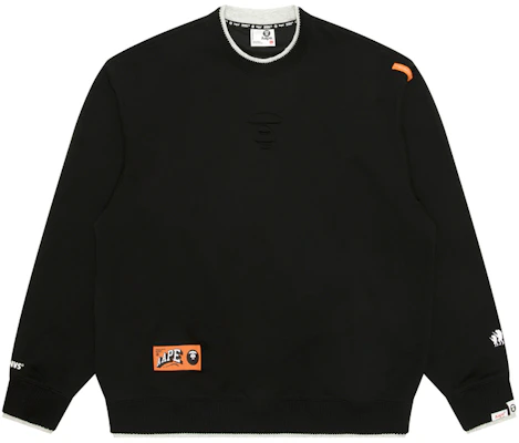 AAPE Crewneck Sweatshirt with Ape Face and Letter Print AAPSWMB362XXN Order AAPE Crewneck Sweatshirt with Ape Face and Letter Print AAPSWMB362XXN