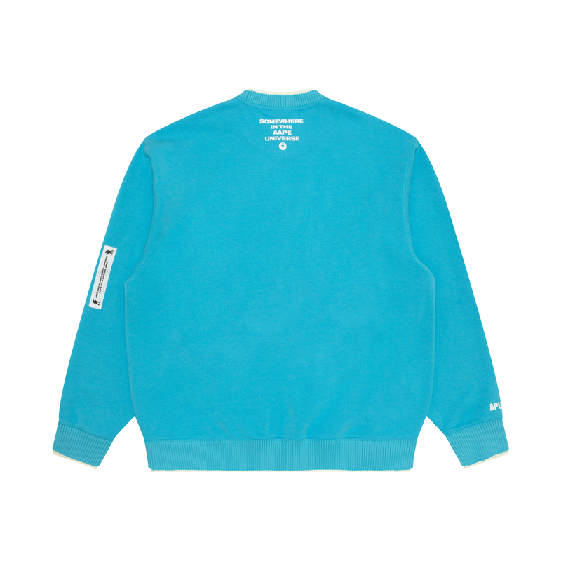 Details for AAPE Crewneck Sweatshirt with Ape Face and Letter Print AAPSWMB362XXN