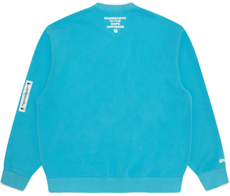 AAPE Crewneck Sweatshirt with Ape Face and Letter Print AAPSWMB362XXN Details for AAPE Crewneck Sweatshirt with Ape Face and Letter Print AAPSWMB362XXN