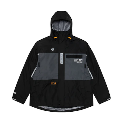 AAPE Detachable Hood Letter Camo Print Jacket for Men. AAPJKM7541XXJ