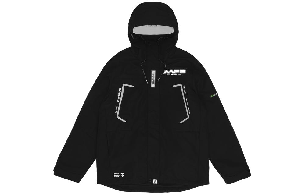 AAPE Detachable Hooded Letter Print Thick Jacket AAPJKM7317XXD