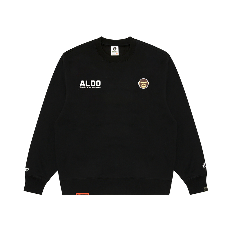 AAPE Embroidered Logo Crewneck Sweatshirt Long Sleeve AAPSWMB377XXN