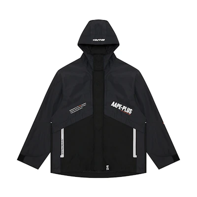 AAPE FW21 Letter Print Patchwork Hooded Jacket AAPLJM7490XXH