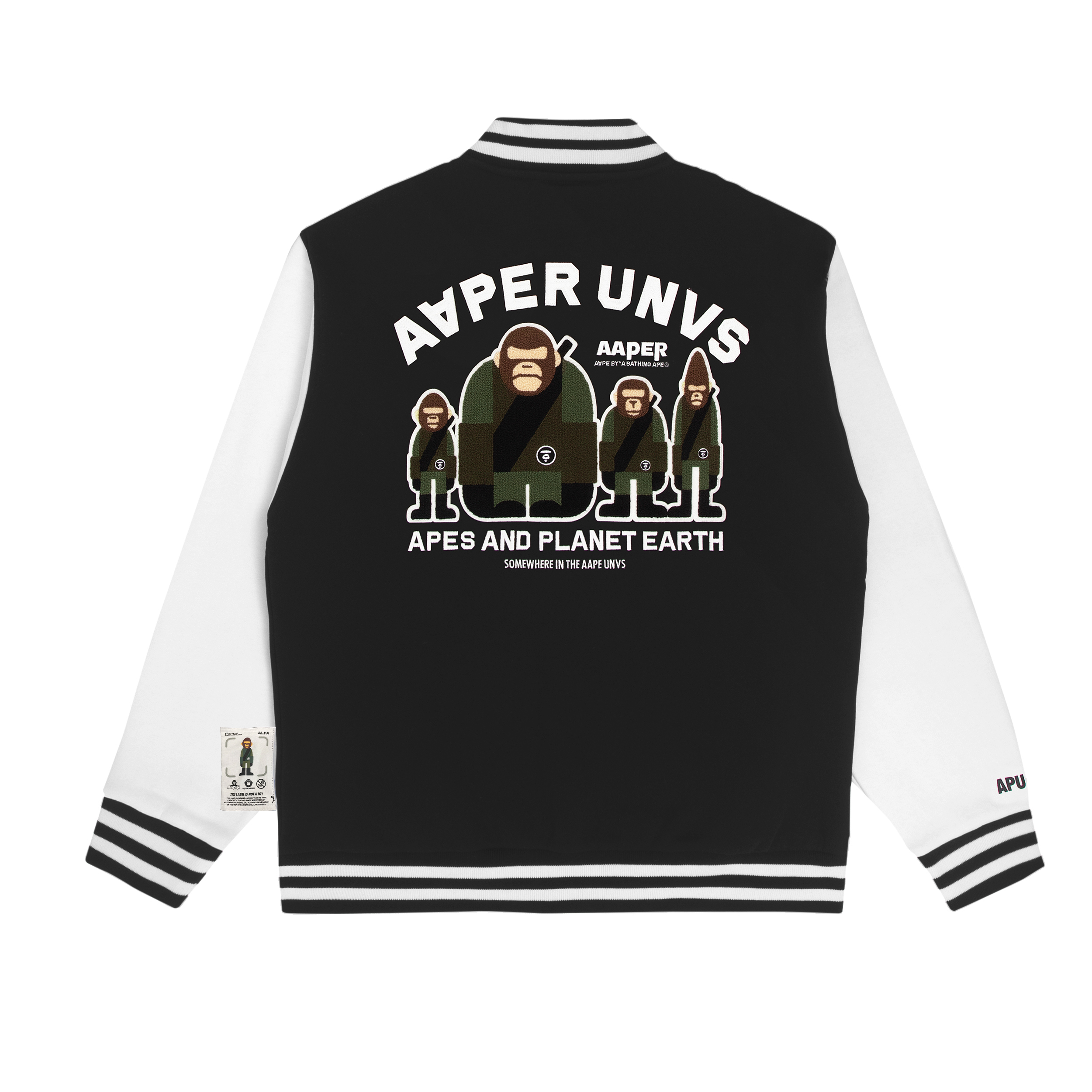 Purchase AAPE FW22 루즈핏 그래픽 프린트 바시티 재킷 AAPSWM3905XXJ