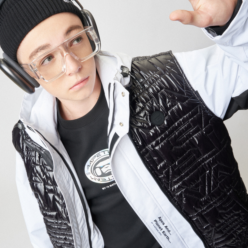 Aape FW22  Solid Color Detachable Vest Letter Print Two-Piece Jacket. AAPJKM7540XXJ 圖 11