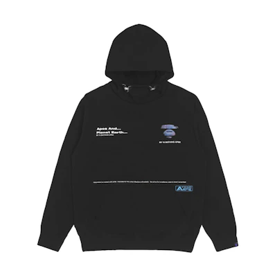 AAPE FW22 Ape Face Embroidered Logo Print Loose Hoodie AAPSWM3941XXJ