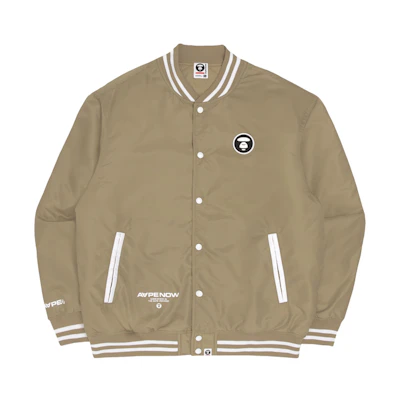 Aape FW22 Ape Face Logo Printed Baseball Jacket for Men. AAPJKM7529XXJ