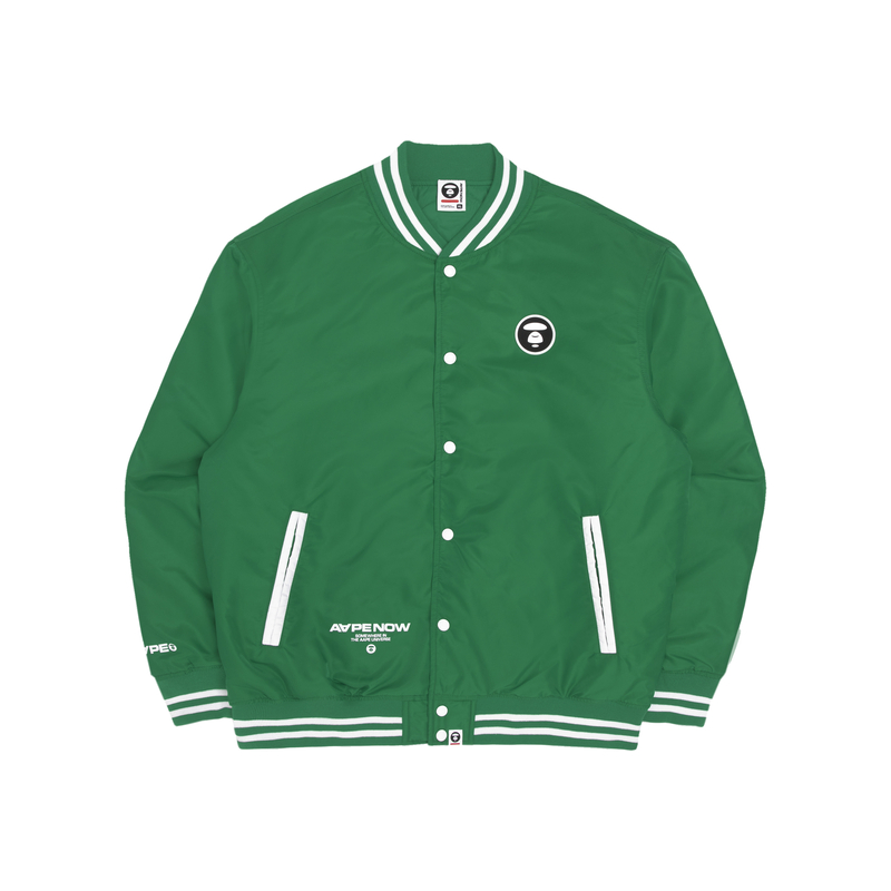 Cheap Aape FW22 남성용 에이프 페이스 로고 프린트 야구 재킷. AAPJKM7529XXJ