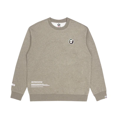 AAPE FW22 Ape Logo Graphic Crewneck Sweatshirt Orange/Grey () AAPSWM3887XAJ