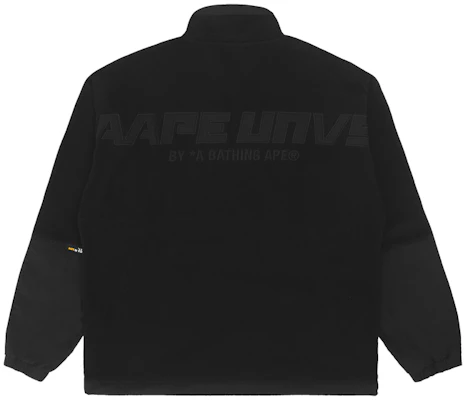 AAPE FW22 Black Half-Zip Colorblock High-Collar Sweatshirt AAPSWM3940XXJ Lookbook AAPE FW22 Black Half-Zip Colorblock High-Collar Sweatshirt AAPSWM3940XXJ