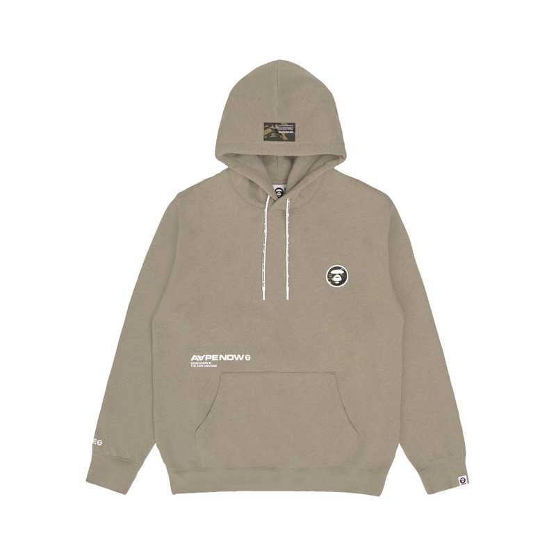 AAPE FW22 Camo Ape Logo Patch Letter Print Hoodie Brown AAPSWM3900XAJ