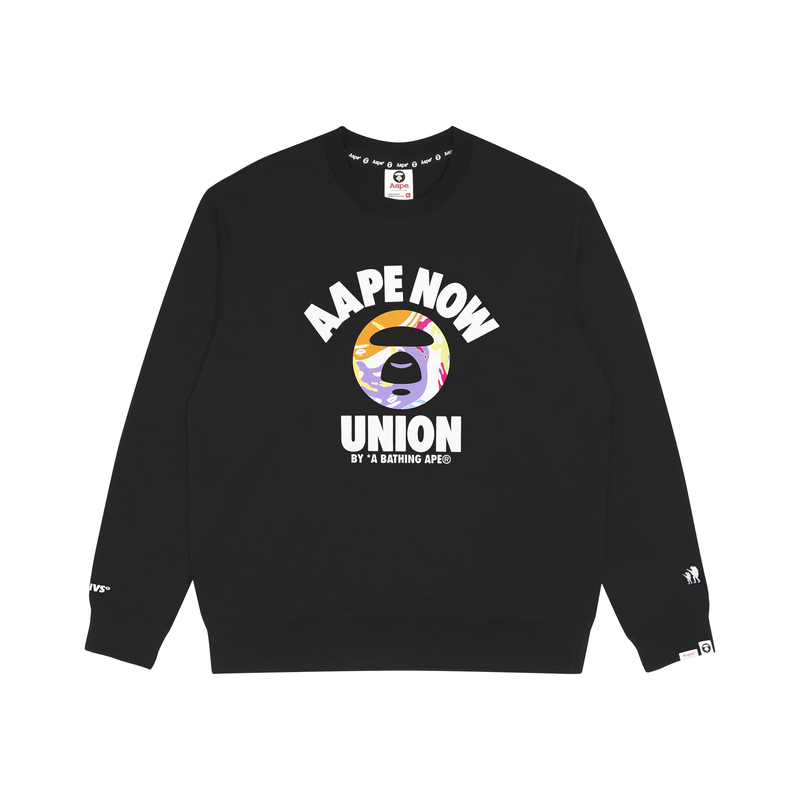 AAPE FW22 Camo Ape Logo Print Crewneck Fleece Sweatshirt AAPSWM3964XXJ