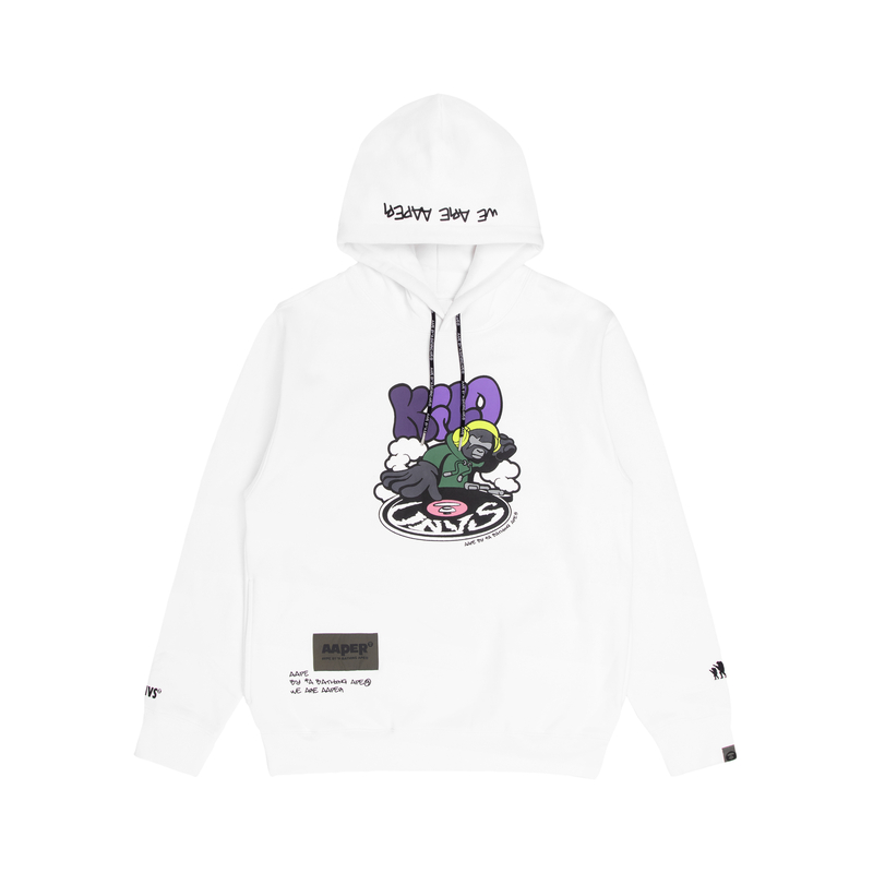 AAPE FW22 Cartoon Graffiti Graphic Fleece Hoodie for Men AAPSWM3909XXJ