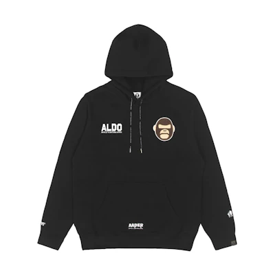 AAPE FW22 Cartoon Print Fleece Sweatshirt Ape Troop Member Design AAPSWM3904XXJ
