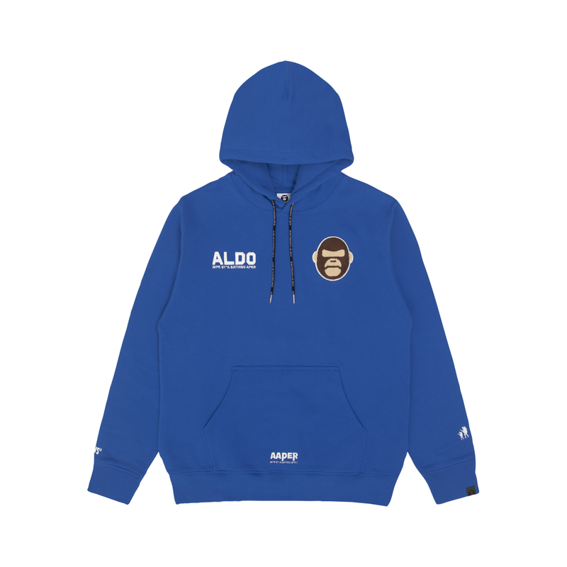 Shop AAPE FW22 Cartoon Print Fleece Sweatshirt Ape Troop Member Design AAPSWM3904XXJ