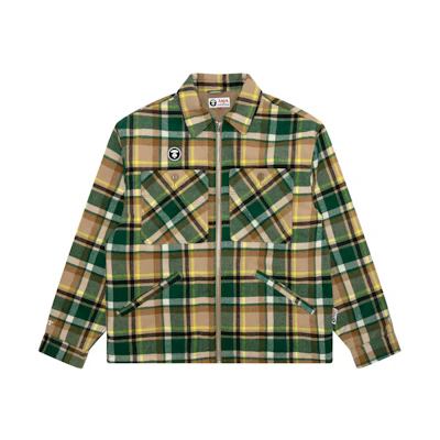 AAPE FW22 Colorblock Plaid Patchwork British Style Jacket Men AAPJKM7544XXJ