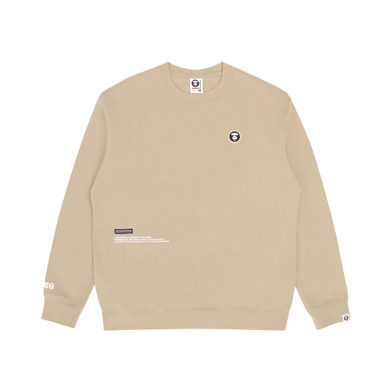 AAPE FW22 Crewneck Sweatshirt with Logo Patch and Letter Print Design AAPSWM3897XXJ