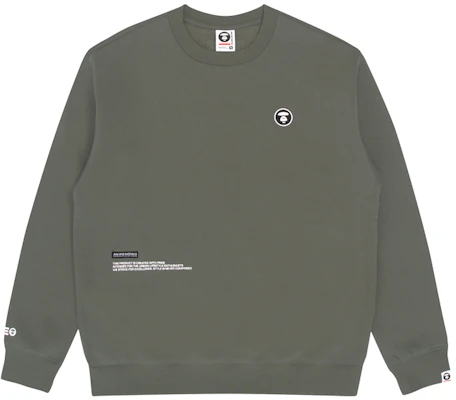 AAPE FW22 Crewneck Sweatshirt with Logo Patch and Letter Print Design AAPSWM3897XXJ 4