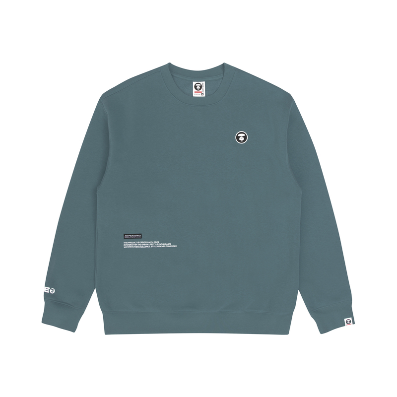 Cheap AAPE FW22 Crewneck Sweatshirt with Logo Patch and Letter Print Design AAPSWM3897XXJ