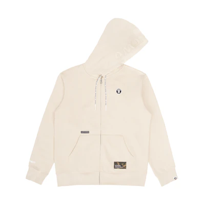 AAPE FW22 Fall Winter Ape Badge Fleece Drawstring Hoodie Jacket for Men AAPSWM3912XXJ