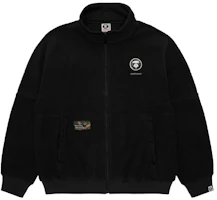 AAPE FW22 Fleece Ape Face Lettering Zip-Up Sweatshirt Loose Fit AAPSWM3896XXJ AAPE FW22 Fleece Ape Face Lettering Zip-Up Sweatshirt Loose Fit AAPSWM3896XXJ