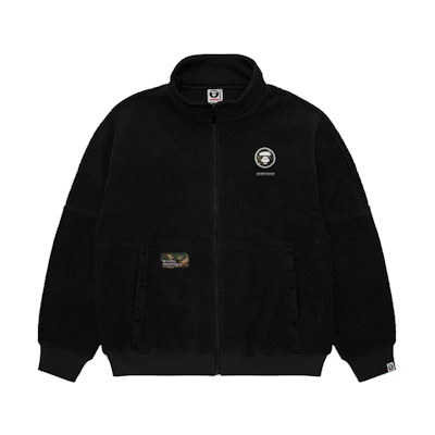 AAPE FW22 Fleece Ape Face Lettering Zip-Up Sweatshirt Loose Fit AAPSWM3896XXJ