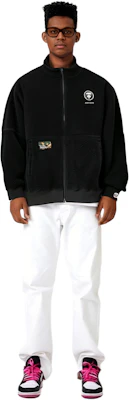 AAPE FW22 Fleece Ape Face Lettering Zip-Up Sweatshirt Loose Fit AAPSWM3896XXJ Details for AAPE FW22 Fleece Ape Face Lettering Zip-Up Sweatshirt Loose Fit AAPSWM3896XXJ