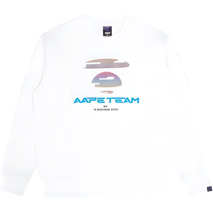 AAPE FW22 Geometric Letter Graphic Crewneck Sweatshirt AAPSWM3930XXJ