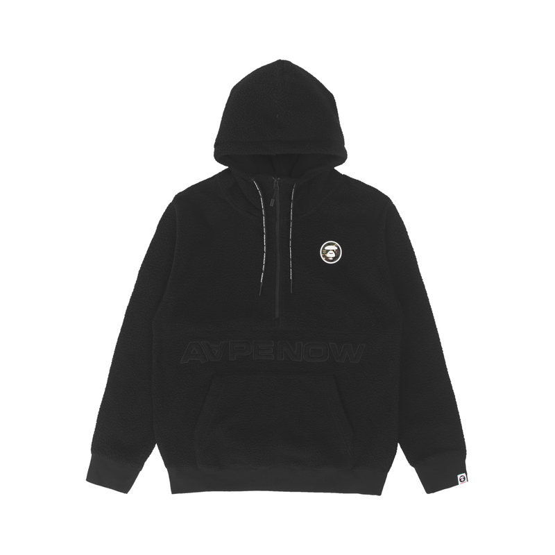 AAPE FW22 Half-Zip Fleece Sweatshirt with Solid Color & Embroidery AAPSWM3895XXJ