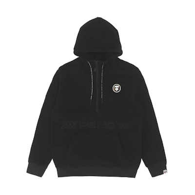 AAPE FW22 Half-Zip Fleece Sweatshirt with Solid Color & Embroidery AAPSWM3895XXJ