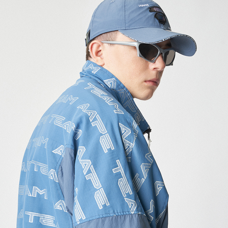 Sizing AAPE FW22 Letter Ape Face Patchwork Casual Jacket Men AAPLJM7537XXJ