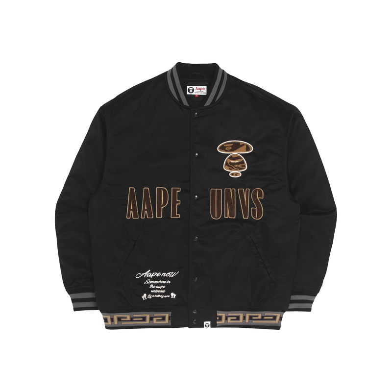 AAPE FW22 Letter Embroidered Quilted Jacket for Men AAPJKM7516XXJ