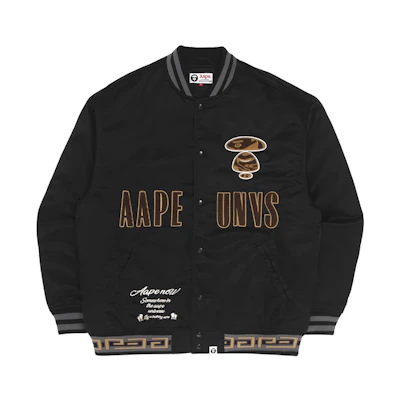 AAPE FW22 Letter Embroidered Quilted Jacket for Men AAPJKM7516XXJ