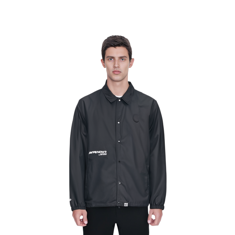 Details for AAPE FW22 Letter Print Button-Up Minimalist Coach Jacket AAPLJM7521XXJ
