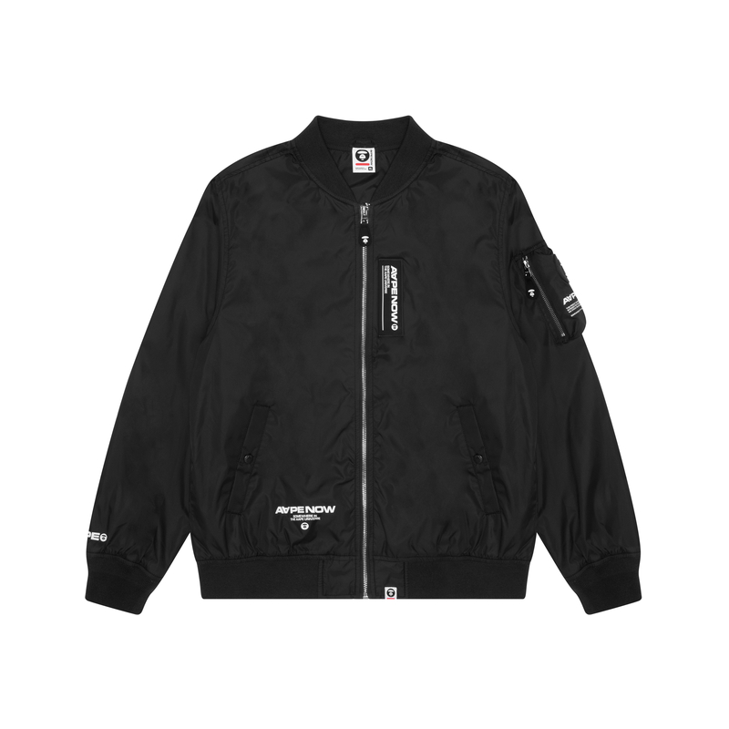 Shop 아페 FW22 레터 프린트 야외용 지퍼 포켓 캐주얼 재킷. AAPLJM7528XXJ