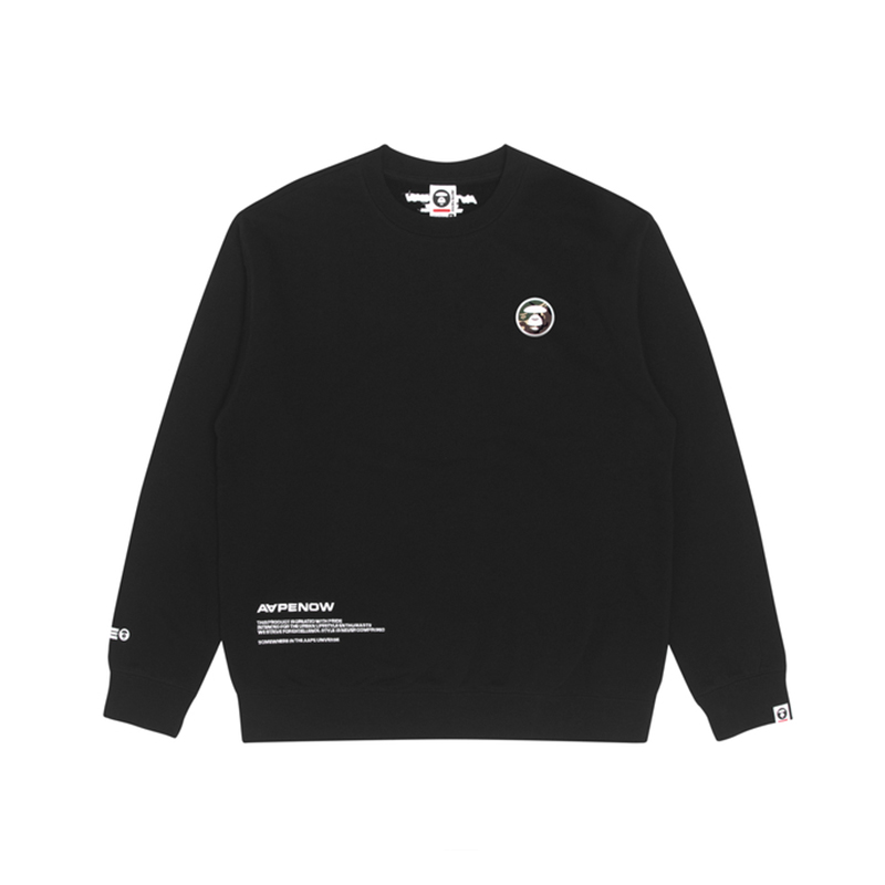 AAPE FW22 Logo Patch Crewneck Sweatshirt Loose Fit Back to School AAPSWM3887XXJ