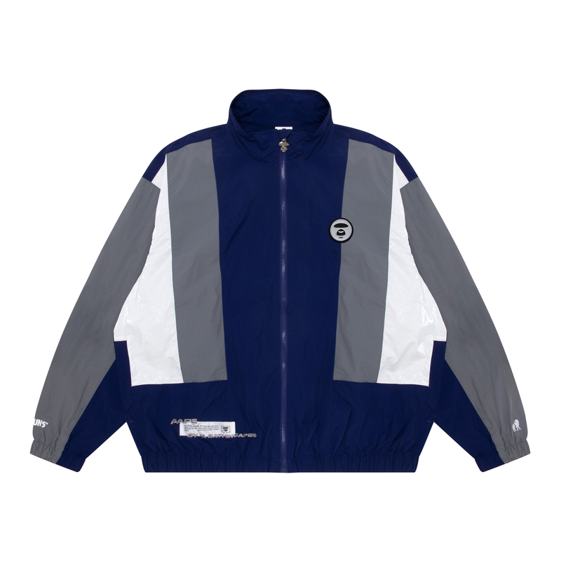 AAPE FW22 Multicolor Patchwork Crossbone Print Lightweight Jacket AAPLJM7539XXJ