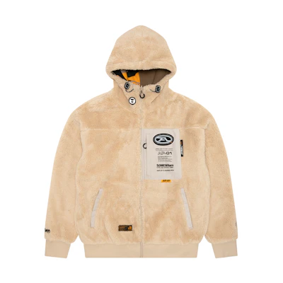 AAPE FW22 Reversible Fleece Camo Patchwork Loose Zip-Up Hoodie AAPSWM3957XXJ