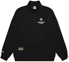 AAPE FW22 Solid Half-Zip Pullover Logo Print Long Sleeve Sweatshirt - Men AAPSWM3899XXJ AAPE FW22 Solid Half-Zip Pullover Logo Print Long Sleeve Sweatshirt - Men AAPSWM3899XXJ