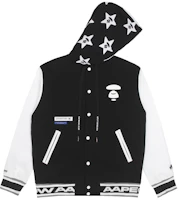 AAPE FW22 Star Face Graphic Hoodie Oversized Fleece Pullover AAPSWM3950XXJ AAPE FW22 Star Face Graphic Hoodie Oversized Fleece Pullover AAPSWM3950XXJ