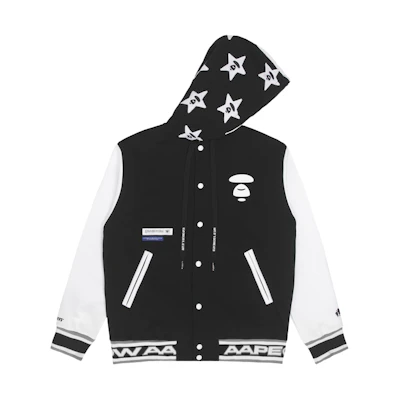 AAPE FW22 Star Face Graphic Hoodie Oversized Fleece Pullover AAPSWM3950XXJ