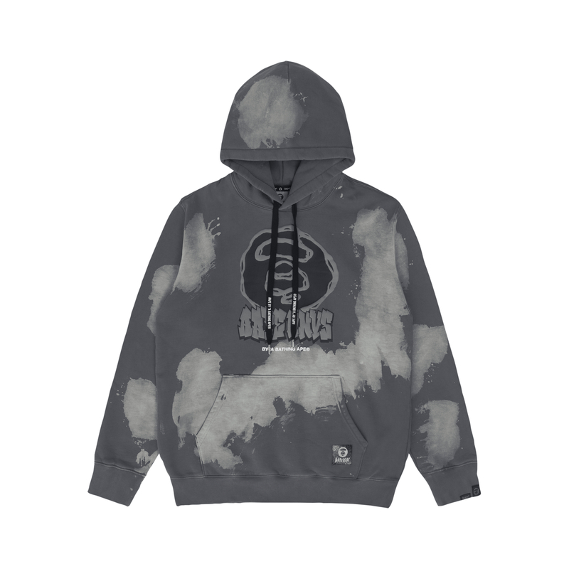AAPE FW22 Tie-Dye Ape Logo Text Print Hoodie for Men AAPSWM3945XXJ