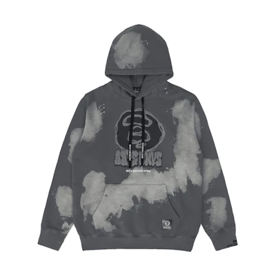 AAPE FW22 Tie-Dye Ape Logo Text Print Hoodie for Men AAPSWM3945XXJ