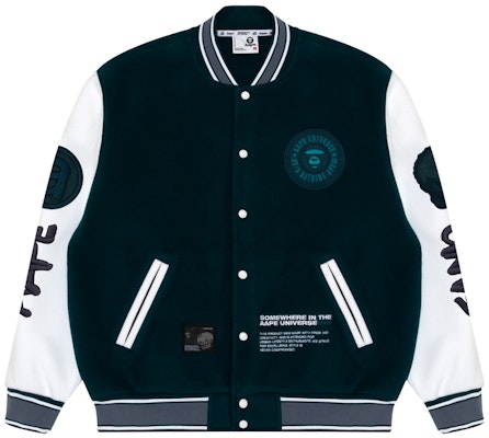 아페 FW23 배지 자수 벨벳 릴렉스드 야구 재킷 AAPSWMA369XXL Order 아페 FW23 배지 자수 벨벳 릴렉스드 야구 재킷 AAPSWMA369XXL